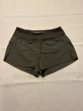 NOBULL Women's 3-Inch High-Rise Lightweight Running Shorts in Dark Olive